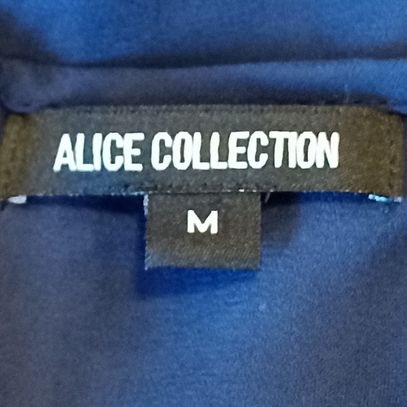 Alice Collection Women's Sleeveless Layered Scoop Neck Tank Blouse Navy Blue - Picture 15 of 16